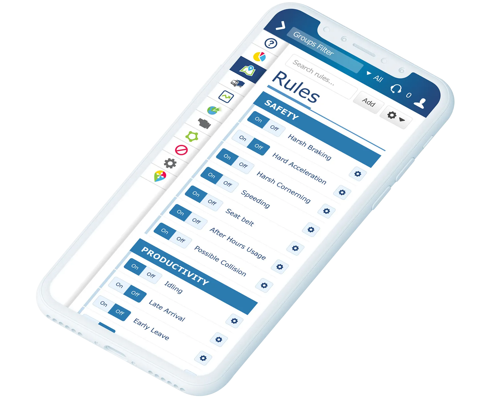 003-mobile rules menu in mobile screen
