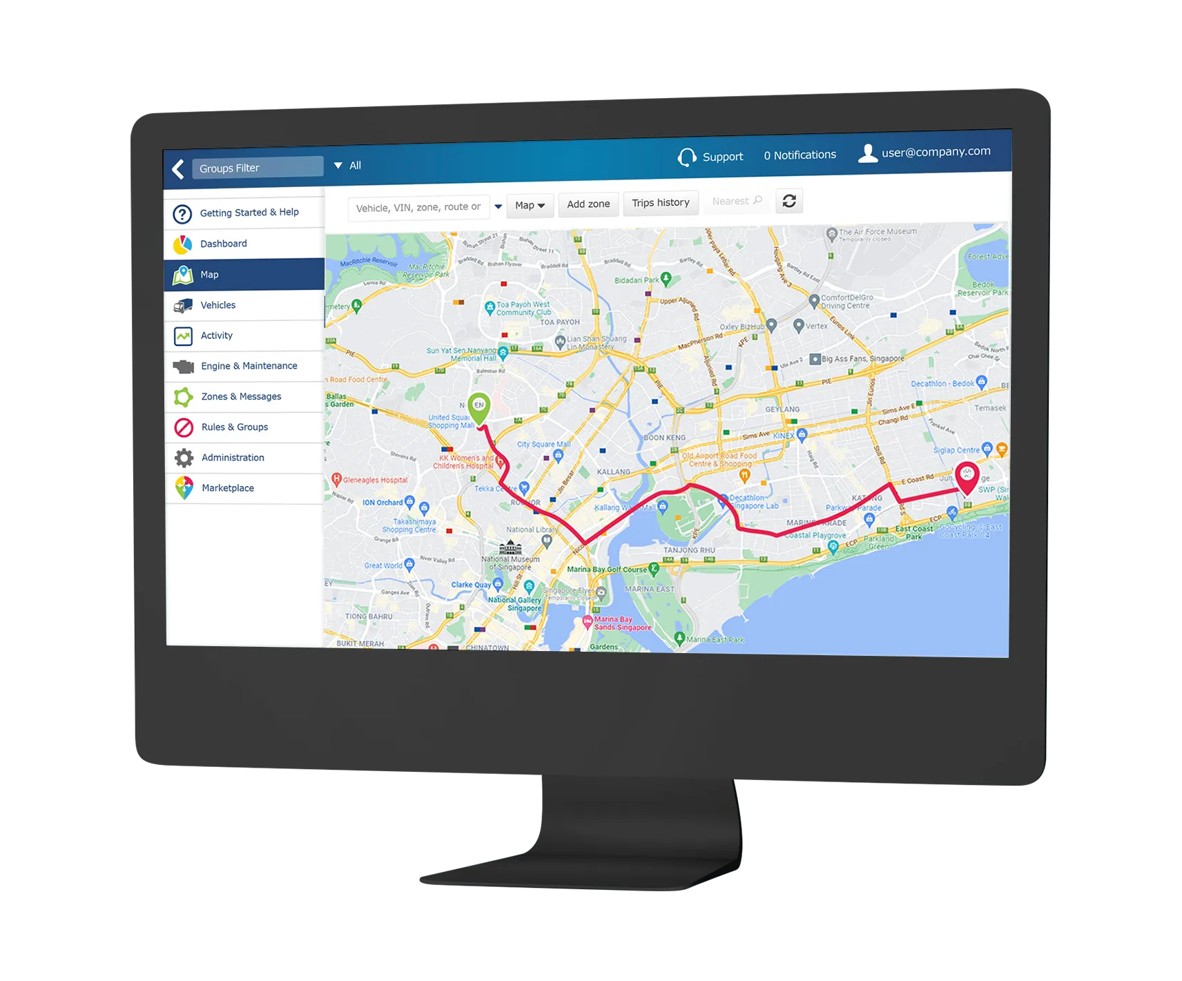 005 – track copy gps tracking in desktop monitor